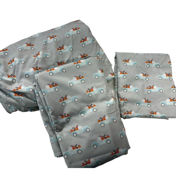Modern Southern Home Harvest Fall Truck Sheet Set Pumpkin Complete Twin Size Set - Picture 1 of 8